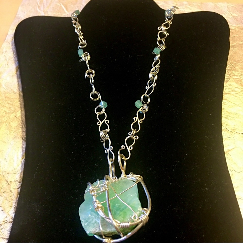 Artisan/HandCrafted Aventurine Quartz 20" Necklace